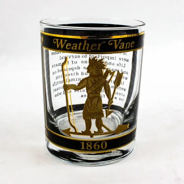Georges Briard Weathervane Tumblers Lot of 3 Vintage 1960s Gold Trim