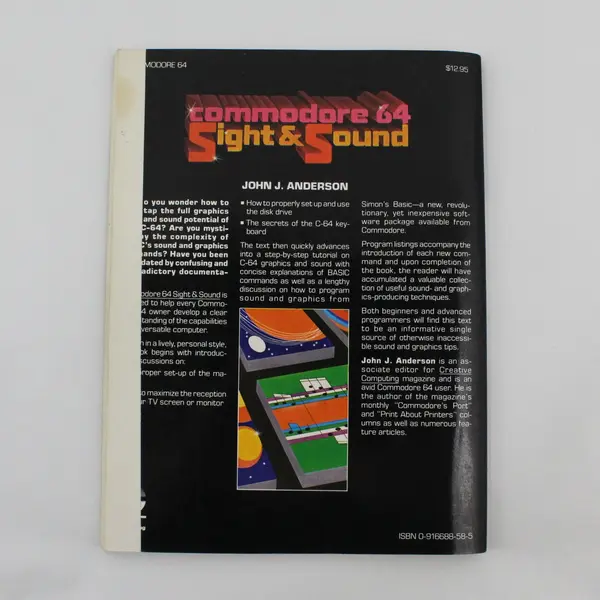 1984 Vintage Commodore 64 Sight and Sound Computing Book by John J. Anderson