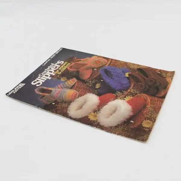 Leisure Arts Crocheted Slippers For Women And Children Leaflet 205 7 Styles