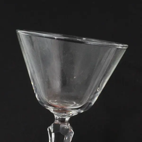 Lot of 3 Vintage Clear Coupe Champagne Saucer Glasses 6 Inch Tall