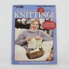 '97 Vintage Leisure Arts I Can't Believe I'm Knitting For Beginners Leaflet 2984