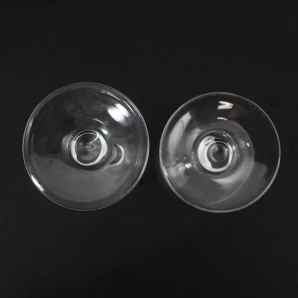 Lot of 2 Eola Hills Wine Cellars Clear Flute & Goblet Wine Glasses