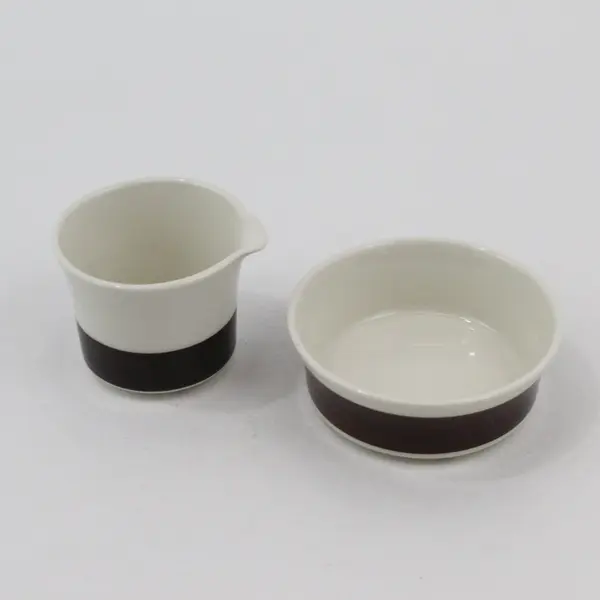 Vintage Arabia Finland Inari Ceramic Sugar Bowl & Creamer Set
