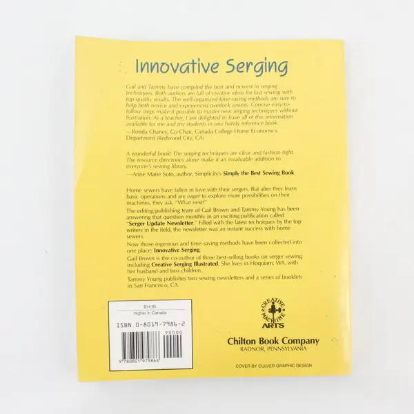 Innovative Serging By Gail Brown And Tammy Young Paperback Sewing Book 1989