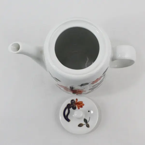 Vintage 1979 Royal Worcester Grainger Imari Floral Coffee Pot With Lid