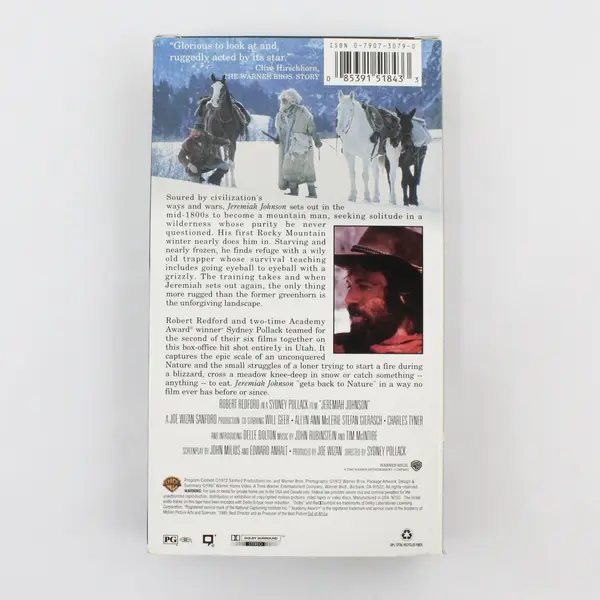 Jeremiah Johnson VHS Tape 1997, #15184 Robert Redford 