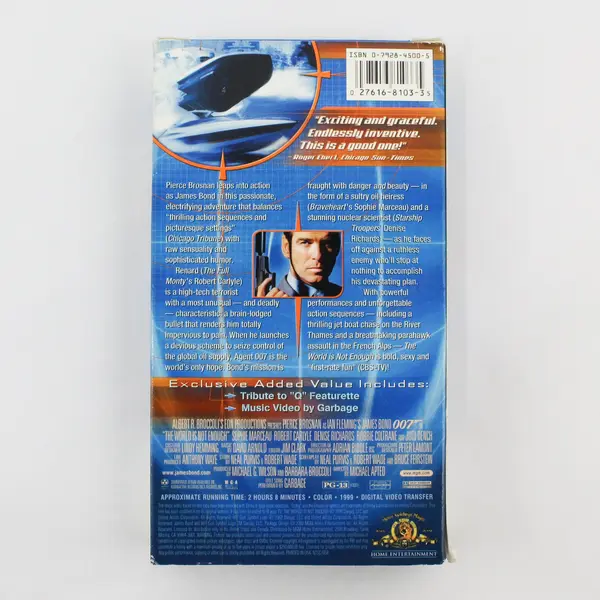 The World Is Not Enough James Bond VHS Tape 1999, #208103