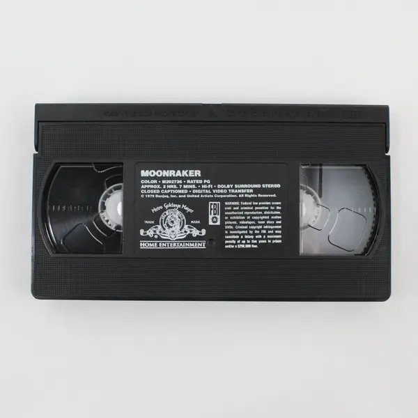 "Moonraker" James Bond VHS Tape, 1979 #M202736 