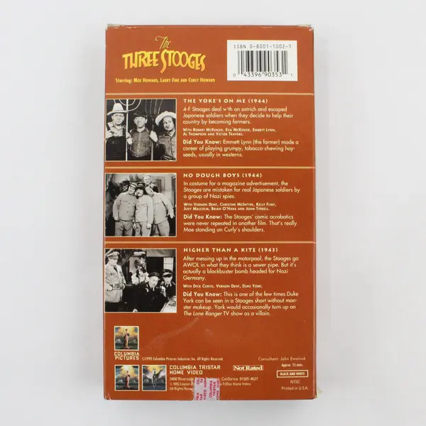 Three Stooges Higher Than A Kite VHS Tape 1993 B&W 