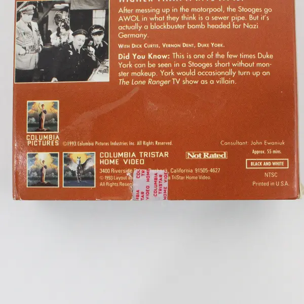 Three Stooges Higher Than A Kite VHS Tape 1993 B&W 