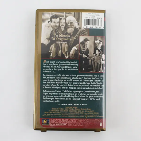 Miracle On 34th Street 50th Anniversary VHS Tape B&W 1997  