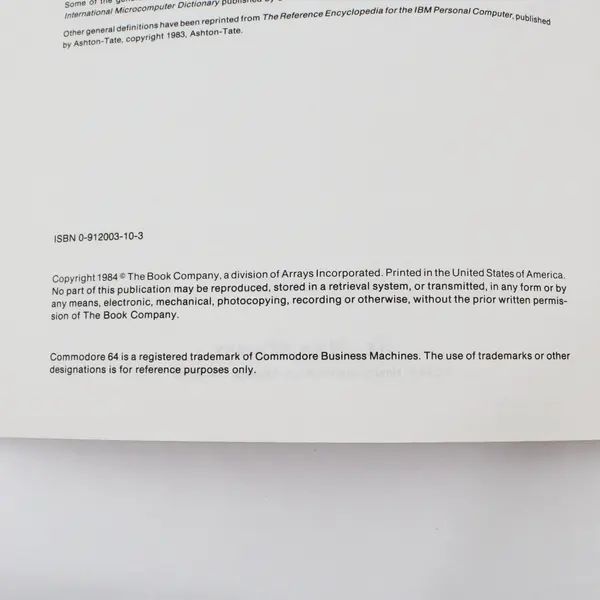 The Commodore 64 User's Encyclopedia - 1984
