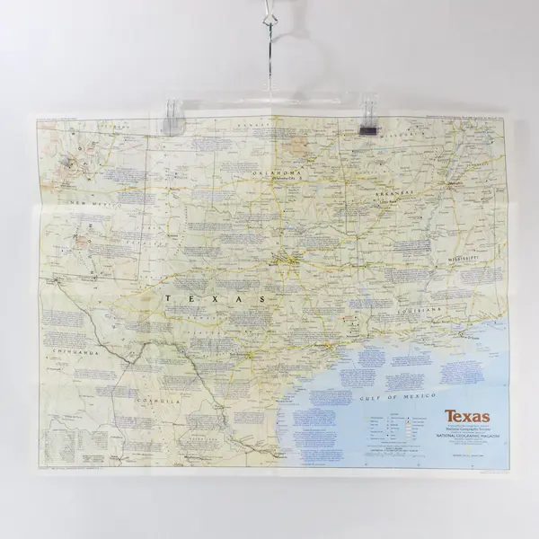 1986 National Geographic The Making of America Texas Map Booklet