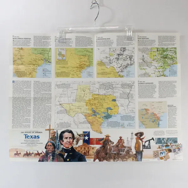 1986 National Geographic The Making of America Texas Map Booklet