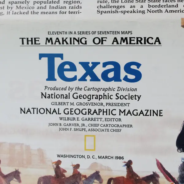 1986 National Geographic The Making of America Texas Map Booklet