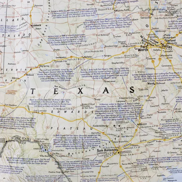 1986 National Geographic The Making of America Texas Map Booklet