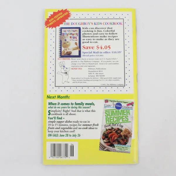 Pillsbury Classics Cookbooks No. 160 June 1994 Picnics, Grilling & Camping