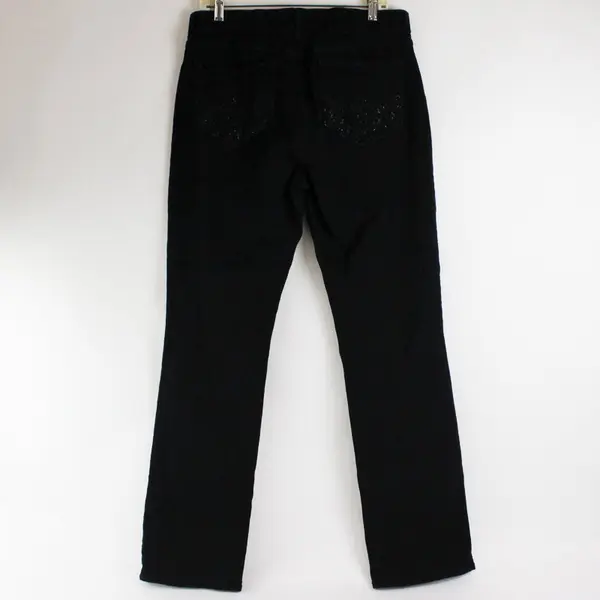 NYDJ Marilyn Black Straight Leg Jeans Women's Size 14
