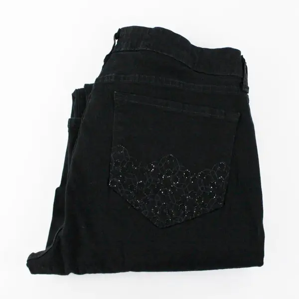 NYDJ Marilyn Black Straight Leg Jeans Women's Size 14