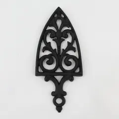 Vintage Cast Iron "Sad Iron" Trivet, Spade/Arrow-Shaped Silhouette Hot Plate 