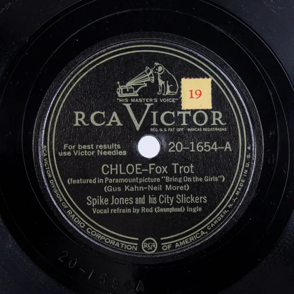 Spike Jones Chloe Fox Trot / Serenade to a Jerk 78 RPM 10" Shellac RCA 20-1654