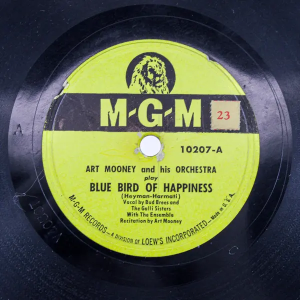 Art Mooney Blue Bird Of Happiness & Sunset To Sunrise 10" Shellac Record