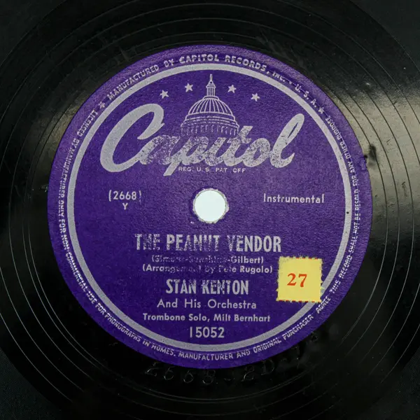 Stan Kenton The Peanut Vendor/Thermopolae 10" Shellac 78 RPM Capitol 15052