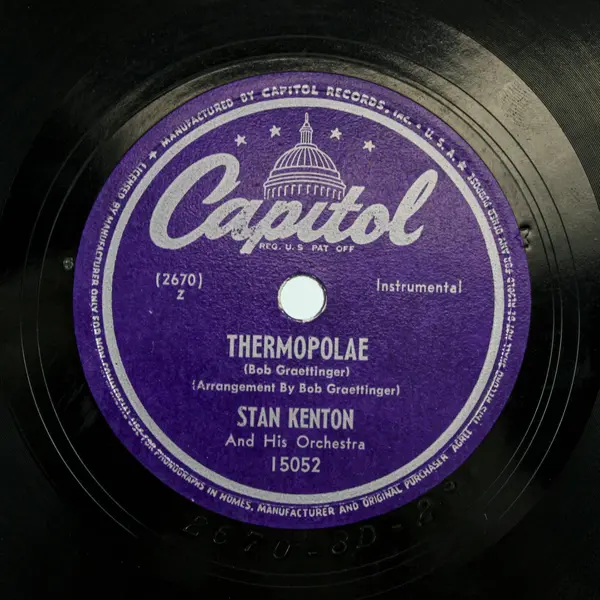 Stan Kenton The Peanut Vendor/Thermopolae 10" Shellac 78 RPM Capitol 15052