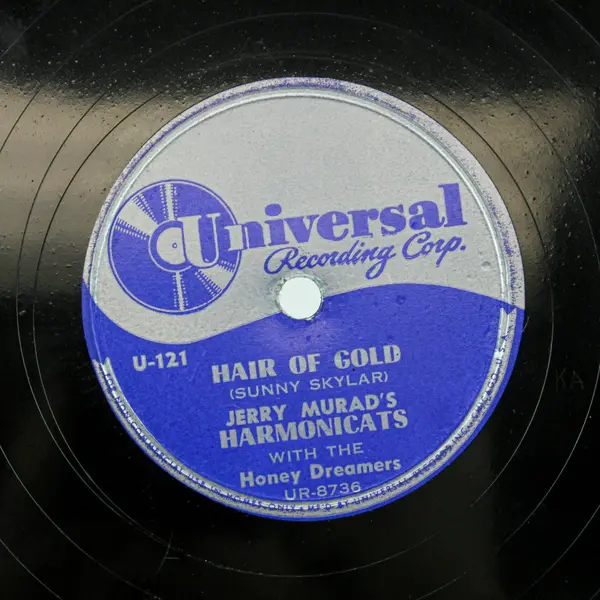 Jerry Murad's Harmonicats Blues/Hair of Gold 10" Shellac 78 RPM Record U-121