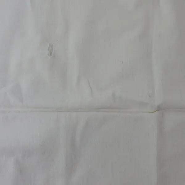 Set of 2 Vintage White Queen Pillowcases Crochet Trim Flawed