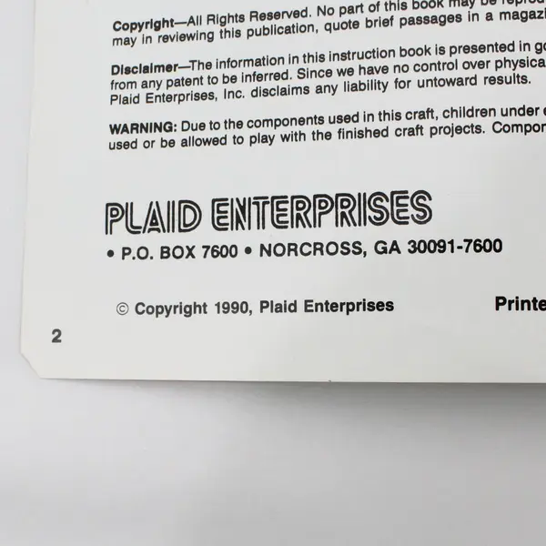 1990 Plaid Personal Choice Macrame Lawn Chair Pattern Booklet #8528