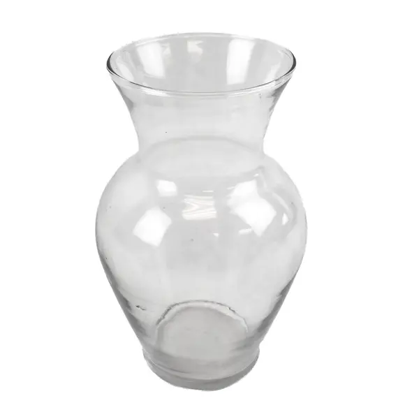 Clear Glass Vase Hourglass Shape  7'' Flower Holder Decor