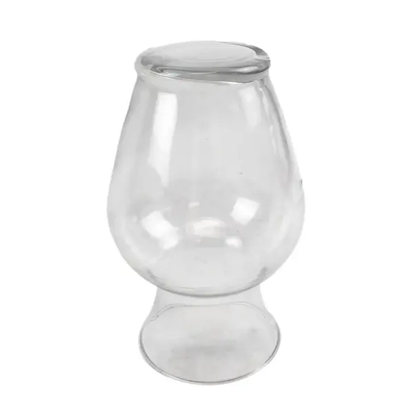 Clear Glass Vase Hourglass Shape  7'' Flower Holder Decor