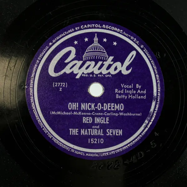 Red Ingle & The Natural Seven 15210 Serutan Yob/Oh! Nick-O-Deemo 10in Shellac 78