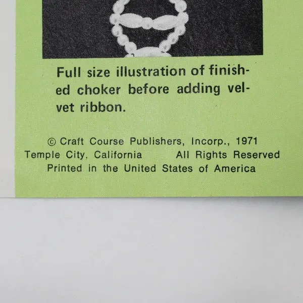 For Your Creative Mood Bead & Pearl Jewelry Craft Book 1971 H-191 16-99016