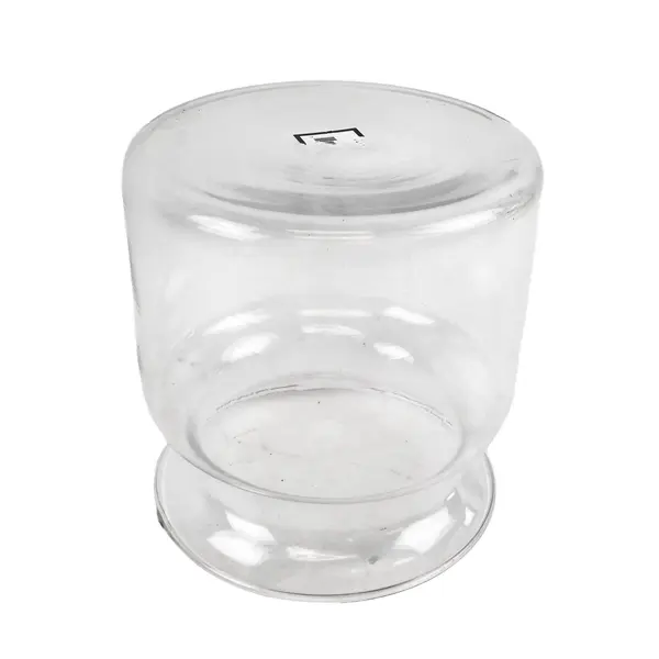Clear Glass Flower Vase Round Cinched Decorative 6 Inch Tall