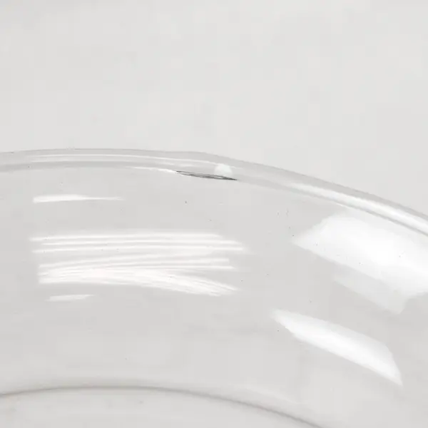 Clear Glass Flower Vase Round Cinched Decorative 6 Inch Tall