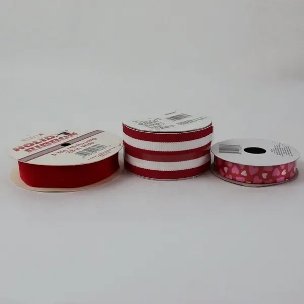 Lot of 9 Partial Ribbon Rolls Offray Cleo Celebrate It Jo-Ann Holiday