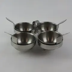 Nilsjohan Sweden Stainless Steel Condiment Set 4pc Serving Cups