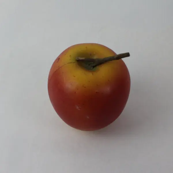 Lot of 4 Artificial Plastic Red Apples Faux Fruit 3 Inch Decor