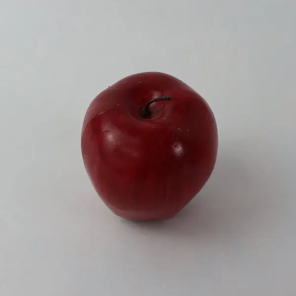 Lot of 4 Artificial Plastic Red Apples Faux Fruit 3 Inch Decor