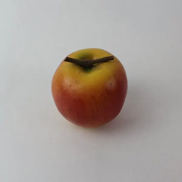 Lot of 4 Artificial Plastic Red Apples Faux Fruit 3 Inch Decor