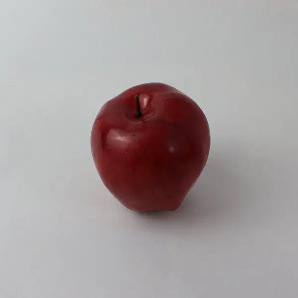 Lot of 4 Artificial Plastic Red Apples Faux Fruit 3 Inch Decor