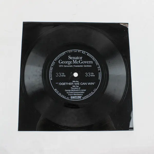 Eatone Soundsheets McGovern Together We Can Win Smithsonian Flexi-Disc 33⅓ RPM