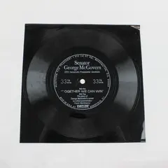 Eatone Soundsheets McGovern Together We Can Win Smithsonian Flexi-Disc 33⅓ RPM