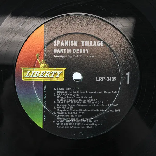 Martin Denny Spanish Village LP Liberty LRP-3409 Exotica Vinyl Record