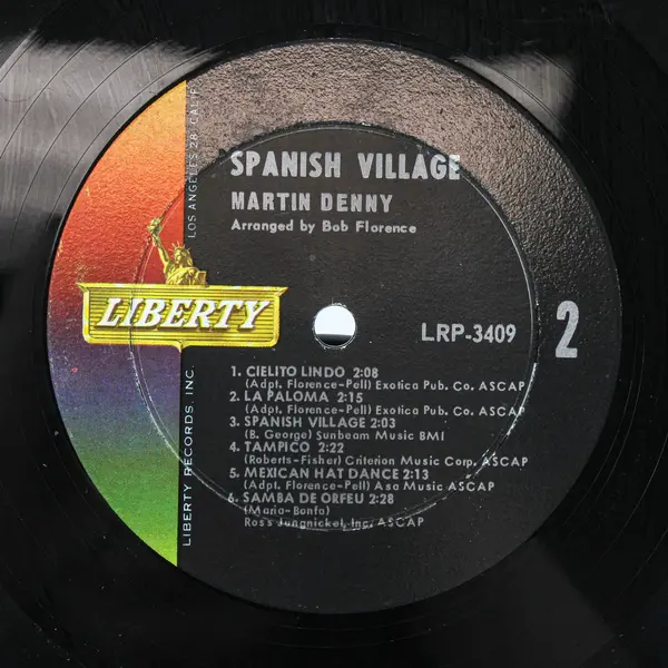 Martin Denny Spanish Village LP Liberty LRP-3409 Exotica Vinyl Record