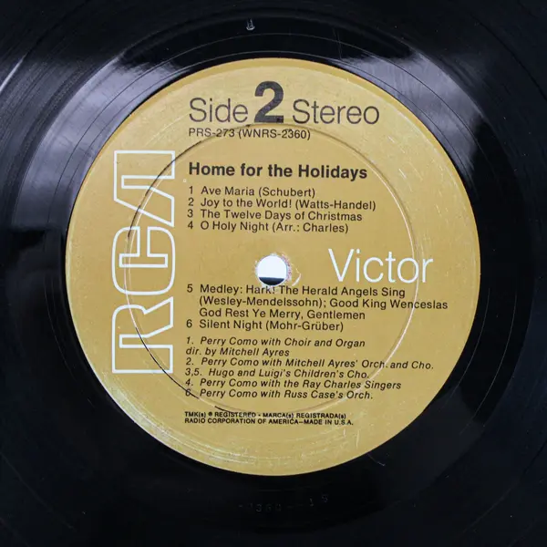 RCA Victor Home for the Holidays PRS-273 Stereo Christmas Vinyl LP Full Record