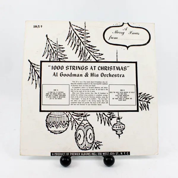 Al Goodman & His Orchestra 1000 Strings at Christmas LP Album