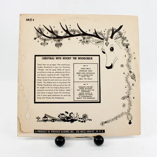 Woody the Woodchuck Christmas Sing Song Vinyl Record XMS-6 Stereo